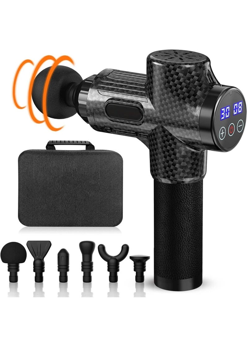 massage Gun Deep Tissue Muscle Massage Gun for Athletes, Percussion Muscle Massager Portable Handheld Deep Tissue Massager with LCD Touch Screen, 30 Speeds Electric Sport Massager to Relief Pain - Image 1