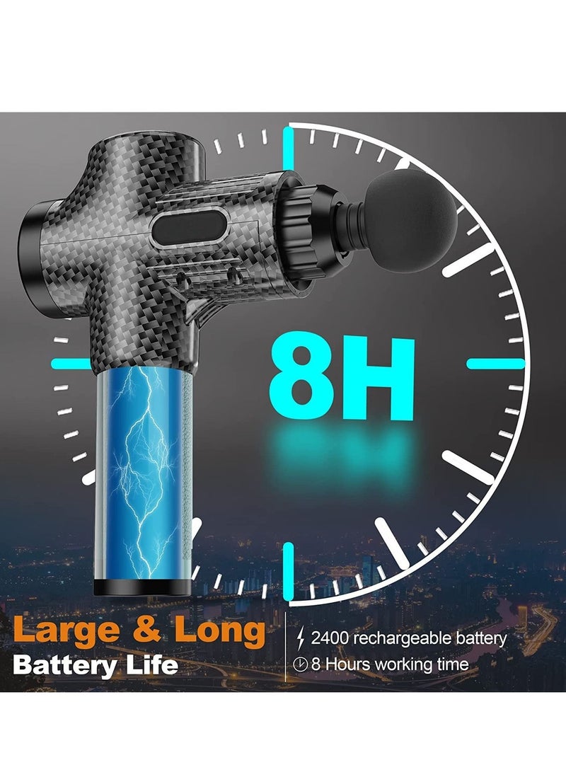 massage Gun Deep Tissue Muscle Massage Gun for Athletes, Percussion Muscle Massager Portable Handheld Deep Tissue Massager with LCD Touch Screen, 30 Speeds Electric Sport Massager to Relief Pain - Image 2
