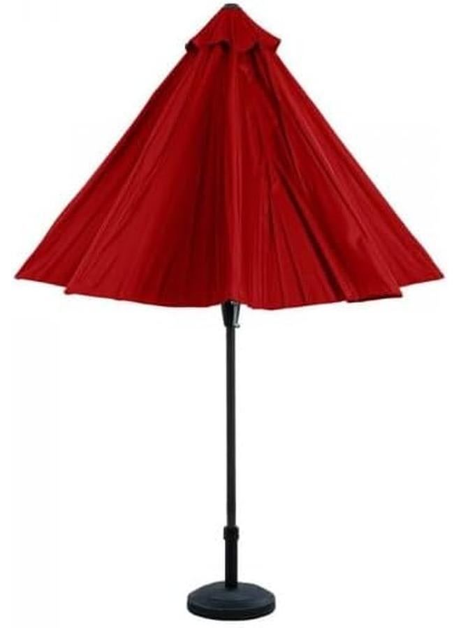 SGC Promotional Hexagonal Umbrella With Crank Size 2.7M Dia Waterproof For Garden Pool Deck Balcony Backyard Color Red - Image 2