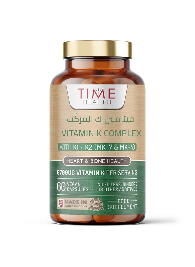 Time Health Vitamin K Complex – Supports Heart and Bone Health – 60 Capsules - Image 2
