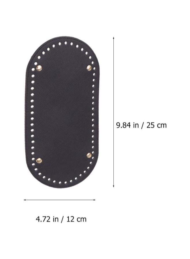 klarako DIY Knitting Crochet Pu Leather Bag Bottom Shaper Handbag Purse Base Shaper DIY Bag Accessories Black - Image 2