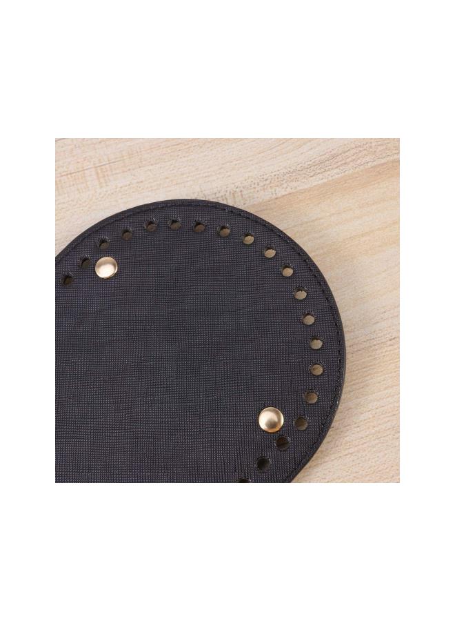 klarako DIY Knitting Crochet Pu Leather Bag Bottom Shaper Handbag Purse Base Shaper DIY Bag Accessories Black - Image 5