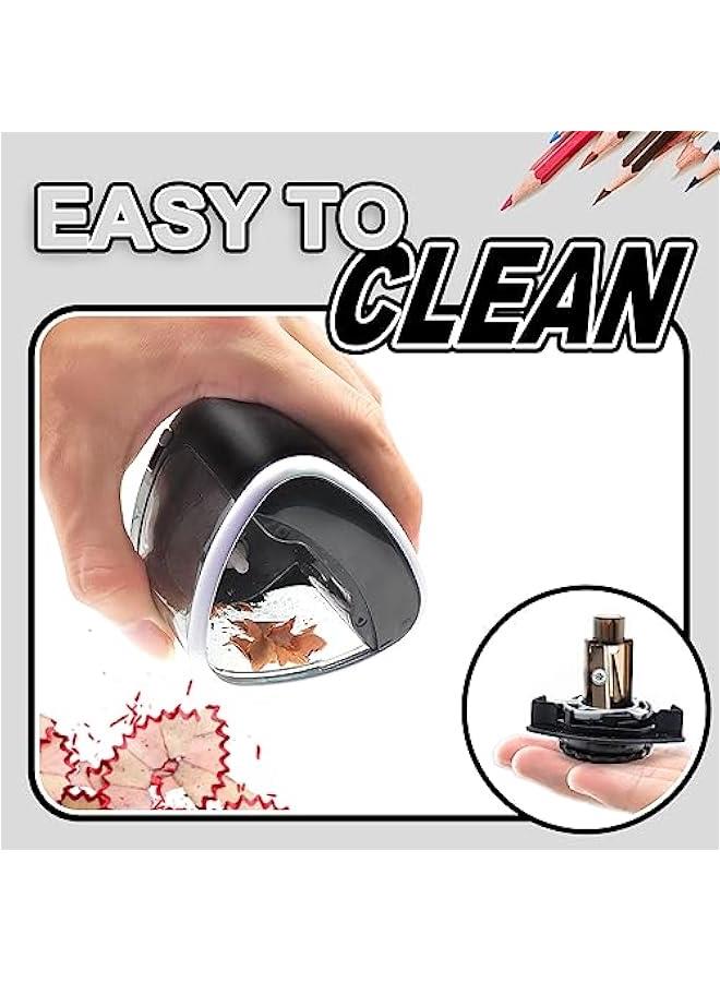 Battery Pencil sharpeners for Colored Pencils, Portable Electric Pencil Sharpener for #2 No.2 HB Pencils (6-8mm), Battery Operated sharpeners for Artist Classroom School Work Office -Black - Image 4