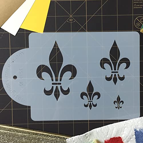 Designer Stencils C153 Fleur De Lis Cake Stencil Motif, Beige/Semi-Transparent - Image 4