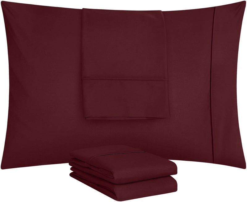 Utopia Bedding Queen Pillow Cases - 4 Pack - Envelope Closure - Soft Brushed Microfiber Fabric - Shrinkage and Fade Resistant Pillow Covers Queen Size 20 X 30 Inches (Queen, Burgundy) - Image 5