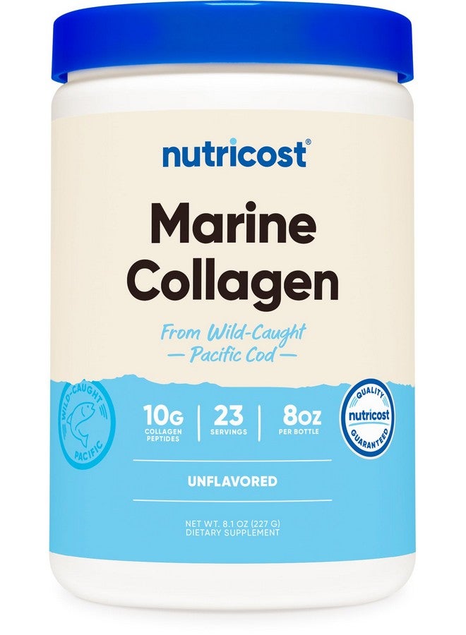 مسحوق الكولاجين البحري Nutricost من الأسماك البرية (8 أونصة) - 23 وجبة، 10 جرام بروتين لكل وجبة، أسماك ألاسكا البرية - Image 1