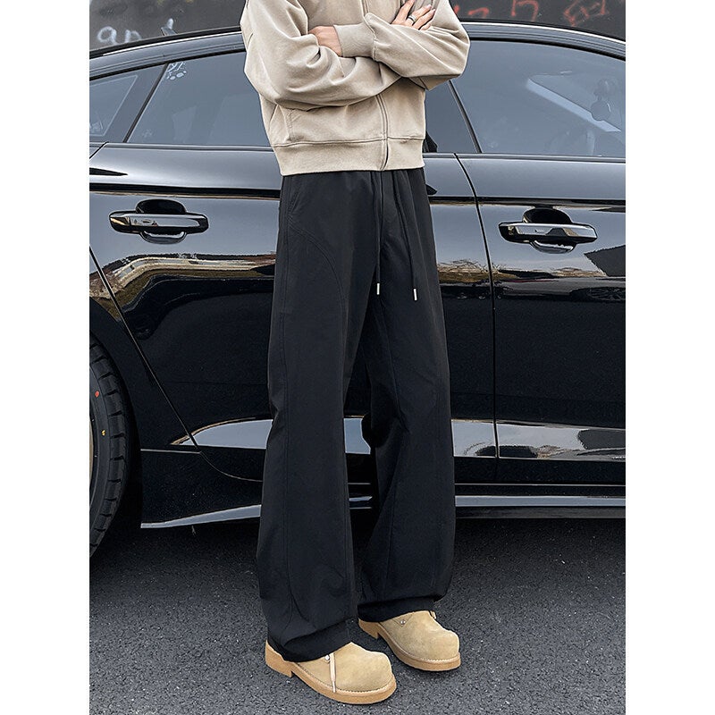 Popular Spring And Thin Casual Pants For Men And Women, Loose Large Size Ice Silk Slightly Flared Casual Pants And Assault Pants - Image 1