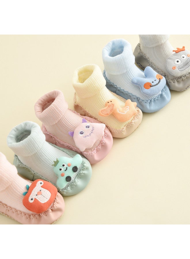 Bumblebee Baby Socks Semi-mesh Non-slip Mid-crew Walking Socks For Infants, Anti-slip Sole House Socks, Toddler Learning Walking Socks - Image 5
