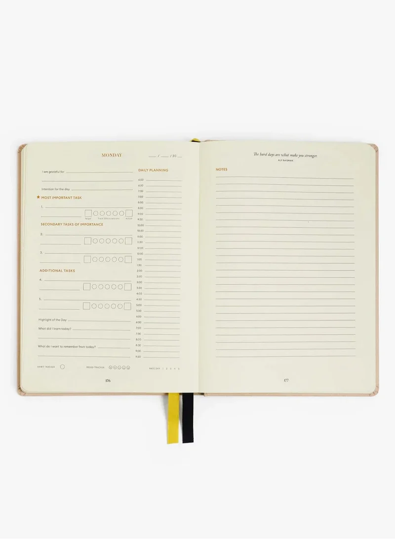 Intelligent Change Beige Productivity Planner Goal Setting