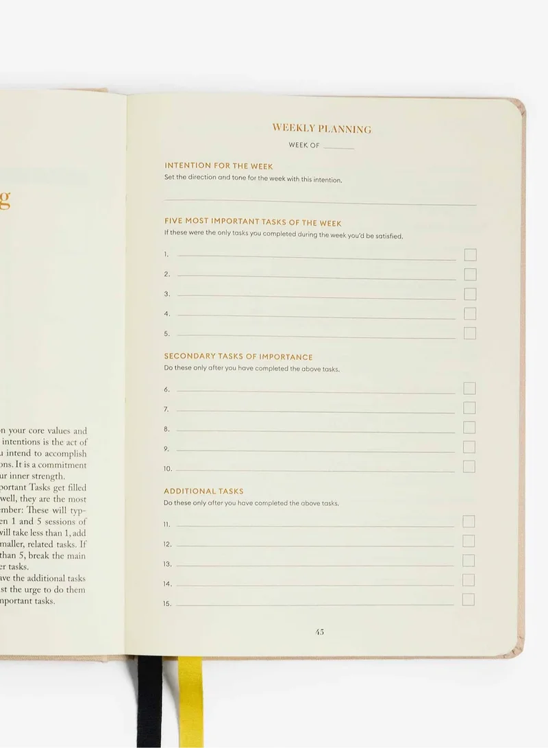 Intelligent Change Beige Productivity Planner Goal Setting