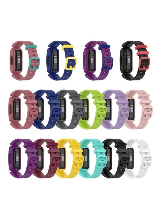 NIBEMINENT Silicone Integrated Replacement Strap For Fitbit Ace 3 Watermelon Red - Image 5