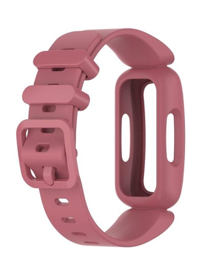 NIBEMINENT Silicone Integrated Replacement Strap For Fitbit Ace 3 Watermelon Red - Image 3