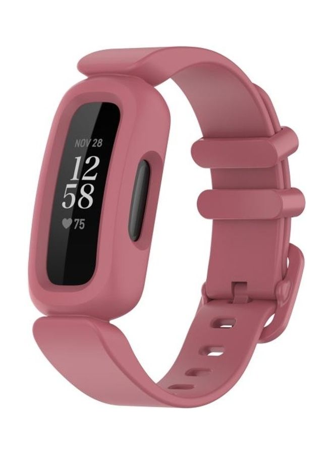 NIBEMINENT Silicone Integrated Replacement Strap For Fitbit Ace 3 Watermelon Red - Image 2