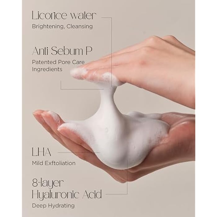 ACWELL Licorice pH Balancing Pore Cleansing Gel Foam - Gentle, Hypoallergenic Facial Cleanser for Clear, Smooth Skin, Deep Pore Cleaning with Licorice Extract, LHA, for All Skin Types, 5.4 fl.oz. - Image 4