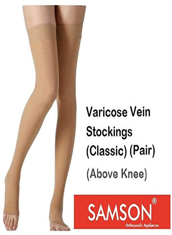 Samson Orthotics Samson Varicose Vein Stockings (Pair) (Classic) - For Varicose Veins, Blood Pools, Congestion, Spider Veins, DVT, Lymphedema, (For RUNNING, SPORTS, FITNESS) (For Women & Men) [(Style : Above Knee) (Size : XX-Large)] - Image 5