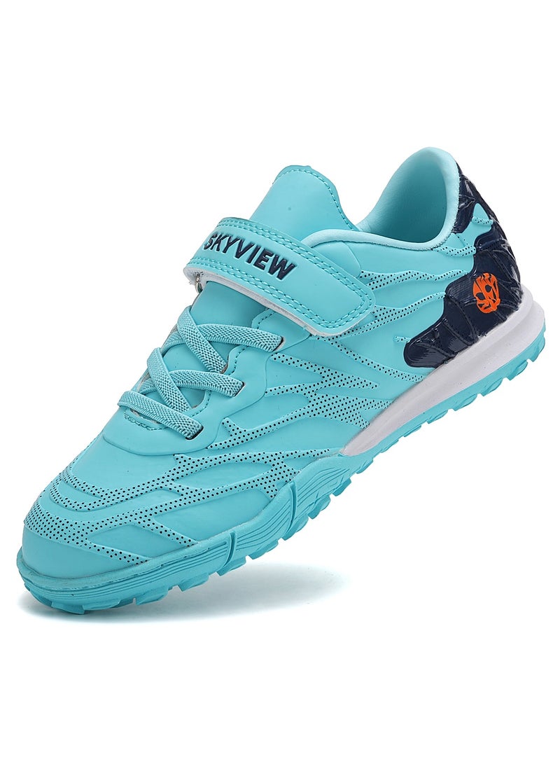 سكاي فيو أحذية كرة قدم SKY VIEW للأطفال للأرضيات الصلبة، أحذية رياضية للأولاد والبنات، أحذية كرة قدم خارجية خفيفة الوزن وجيدة التهوية IC/IN، أحذية بيسبول، أحذية كرة قدم للأطفال - Image 1