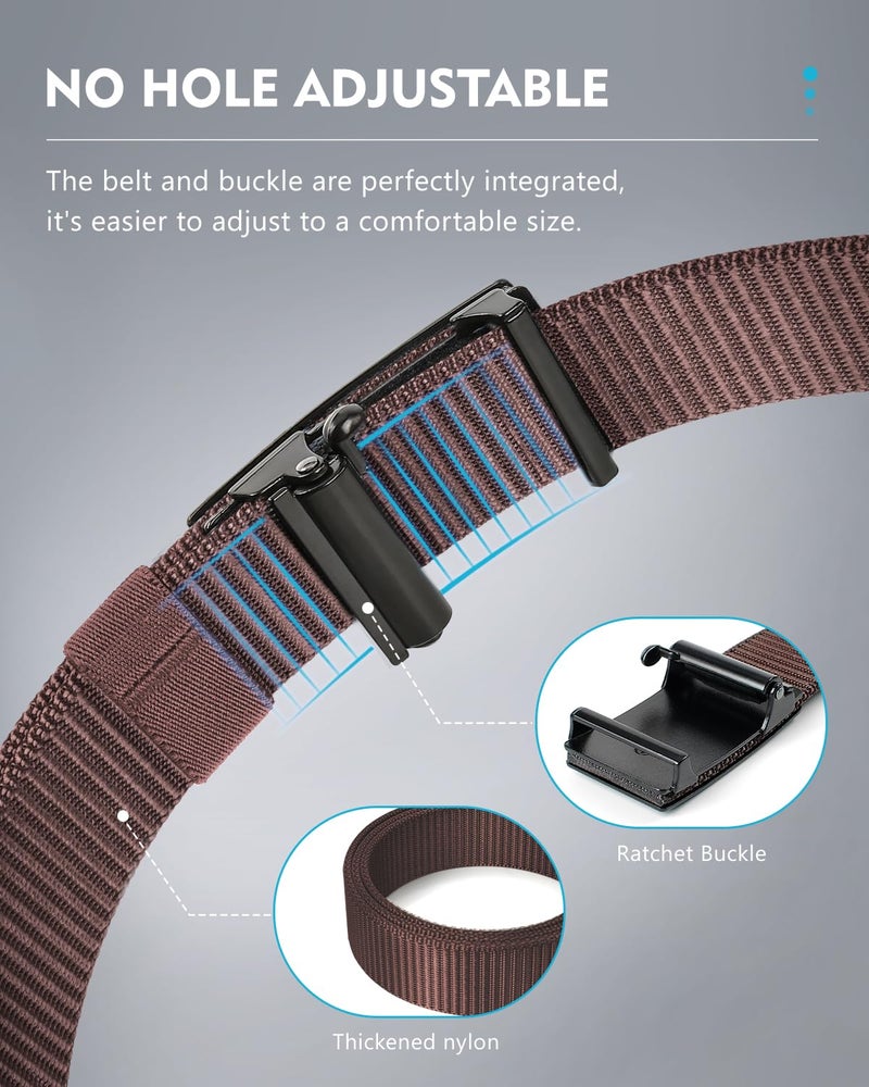 FAIRWIN Ratchet Belts for Men - Nylon Web Belt for Golf Tactical Work Casual, Adjustable Webbing with Ratcheting Buckle - Image 3