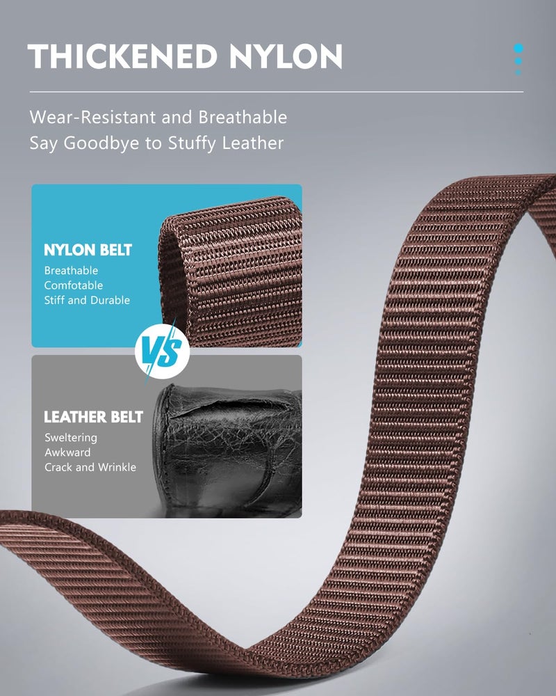 FAIRWIN Ratchet Belts for Men - Nylon Web Belt for Golf Tactical Work Casual, Adjustable Webbing with Ratcheting Buckle - Image 4