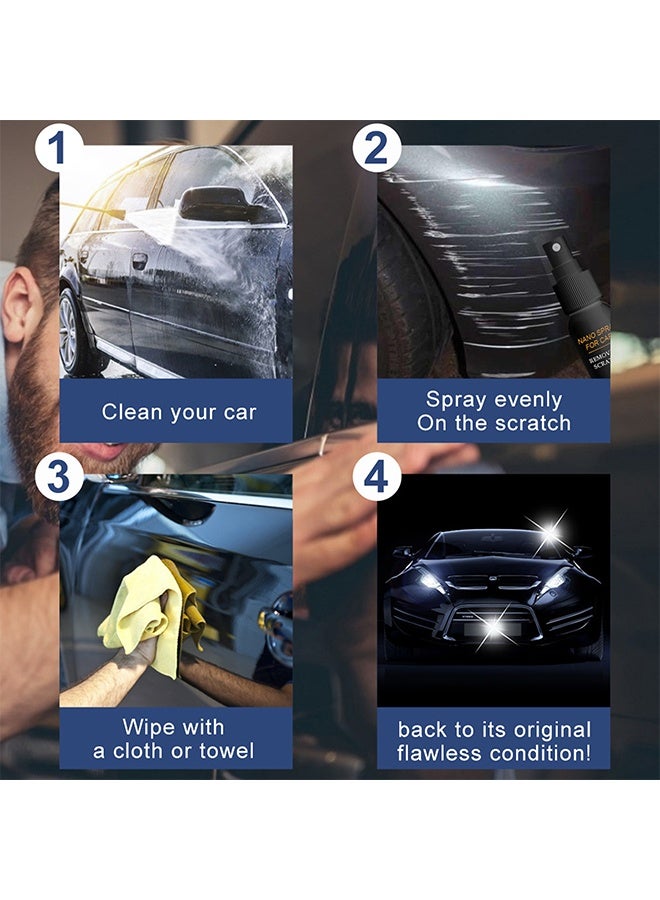 رايهونغ بخاخ نانو لإصلاح خدوش السيارات ، حماية عالية ثلاثة في واحد ، بخاخ نانو لإصلاح خدش السيارة ، رذاذ تلميع الشمع السريع لطلاء السيارة ، إزالة الأوساخ والشحوم بسهولة - 120 مل - Image 3