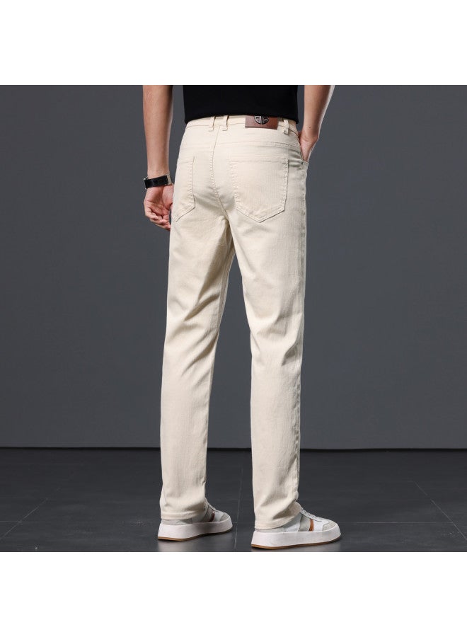 Fapai Comfortable And Versatile] Korean Style Slim-fit Autumn Simple Straight Leg Jeans For Men, Fashionable And Skin-friendly Comfortable Jeans - Image 5