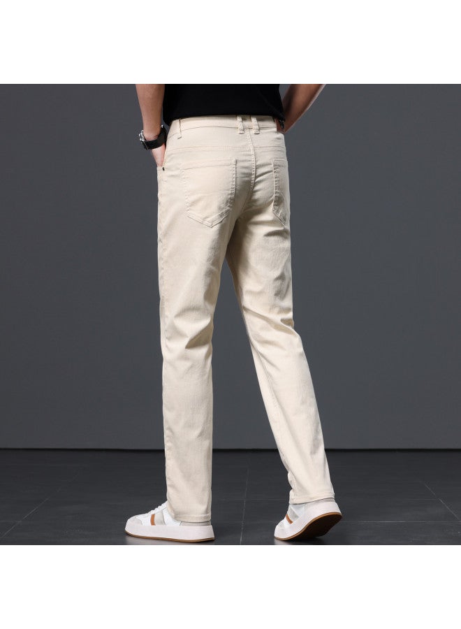 Fapai Comfortable And Versatile] Korean Style Slim-fit Autumn Simple Straight Leg Jeans For Men, Fashionable And Skin-friendly Comfortable Jeans - Image 3
