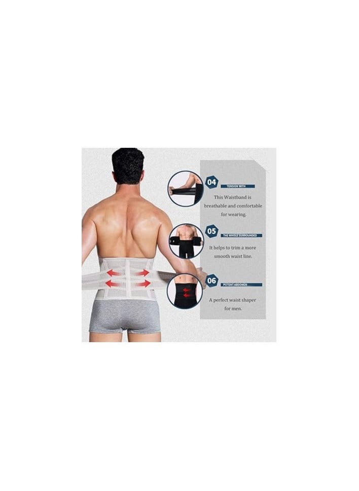 Generic - Men Slimming Belt, Trimmer for Men Back, Lightweight Waistband Men Slimming Bands, Waist Trimmer Belt, Men Slimming Waist Belt, Belly Burner Belt, Gym Belts Corset, Man Lose Weight, Waistline 90-100cm - Image 1