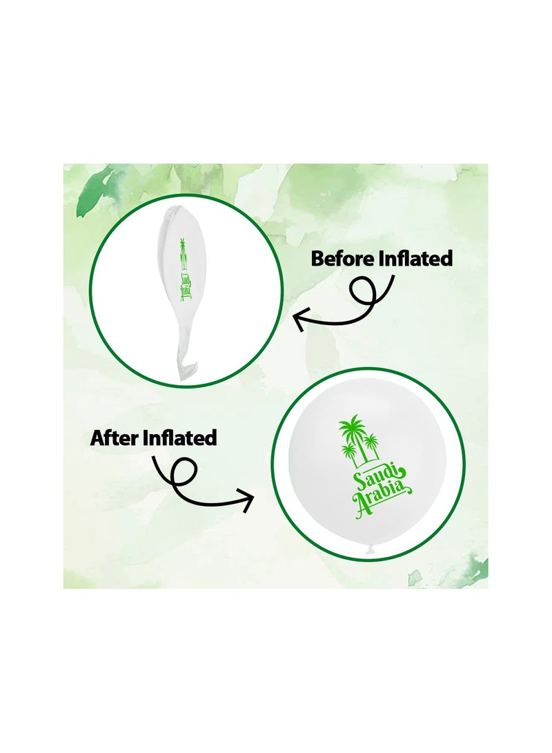 Saudi National Day Latex Balloons – Perfect for Decorating Parties, Schools, and Celebrations – Ideal Souvenir and Party Favor for Celebrating Saudi National Day Events - Image 4