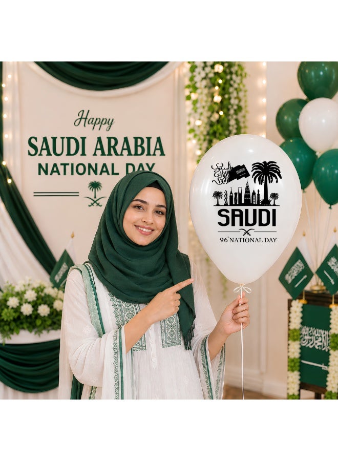 Saudi National Day Latex Balloons – Perfect for Decorating Parties, Schools, and Celebrations – Ideal Souvenir and Party Favor for Celebrating Saudi National Day Events - Image 3