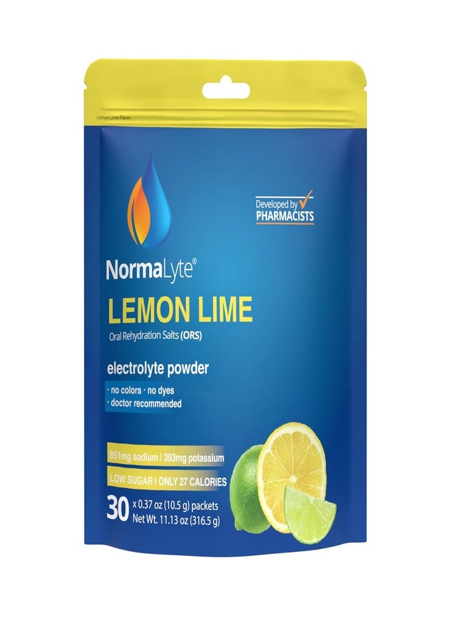 NormaLyte Lemon Lime - Electrolyte Powder Packets | Clinically Studied Electrolyte Drink Mix | 30 Count Effective Hydration Sticks - Image 1