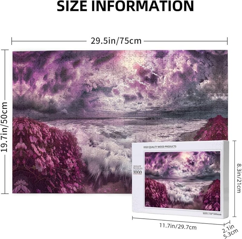 Phayah Purple Sea Of Clouds 1000 Piece Jigsaw Puzzle For Adults Home Decor 29 5 X 19 7 Inches - Image 4