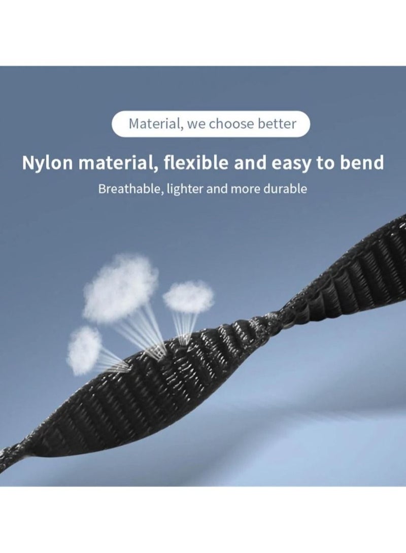 Nylon Strap Suitable for Xiaomi Miband 8/9 Sports Watchband Black - Image 2