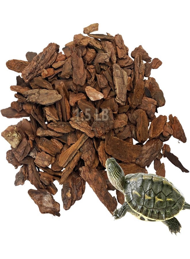 Hamiledyi Reptile Bark Bedding 22.9oz Tortoise Terrarium Substrate Natural Pine Bark Mulch Reusable Wood Chips for Bearded Dragon Snake Box Turtle Gecko Hermit Crabs(Small) - Image 1
