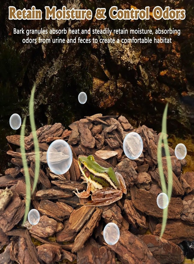 Hamiledyi Reptile Bark Bedding 22.9oz Tortoise Terrarium Substrate Natural Pine Bark Mulch Reusable Wood Chips for Bearded Dragon Snake Box Turtle Gecko Hermit Crabs(Small) - Image 4