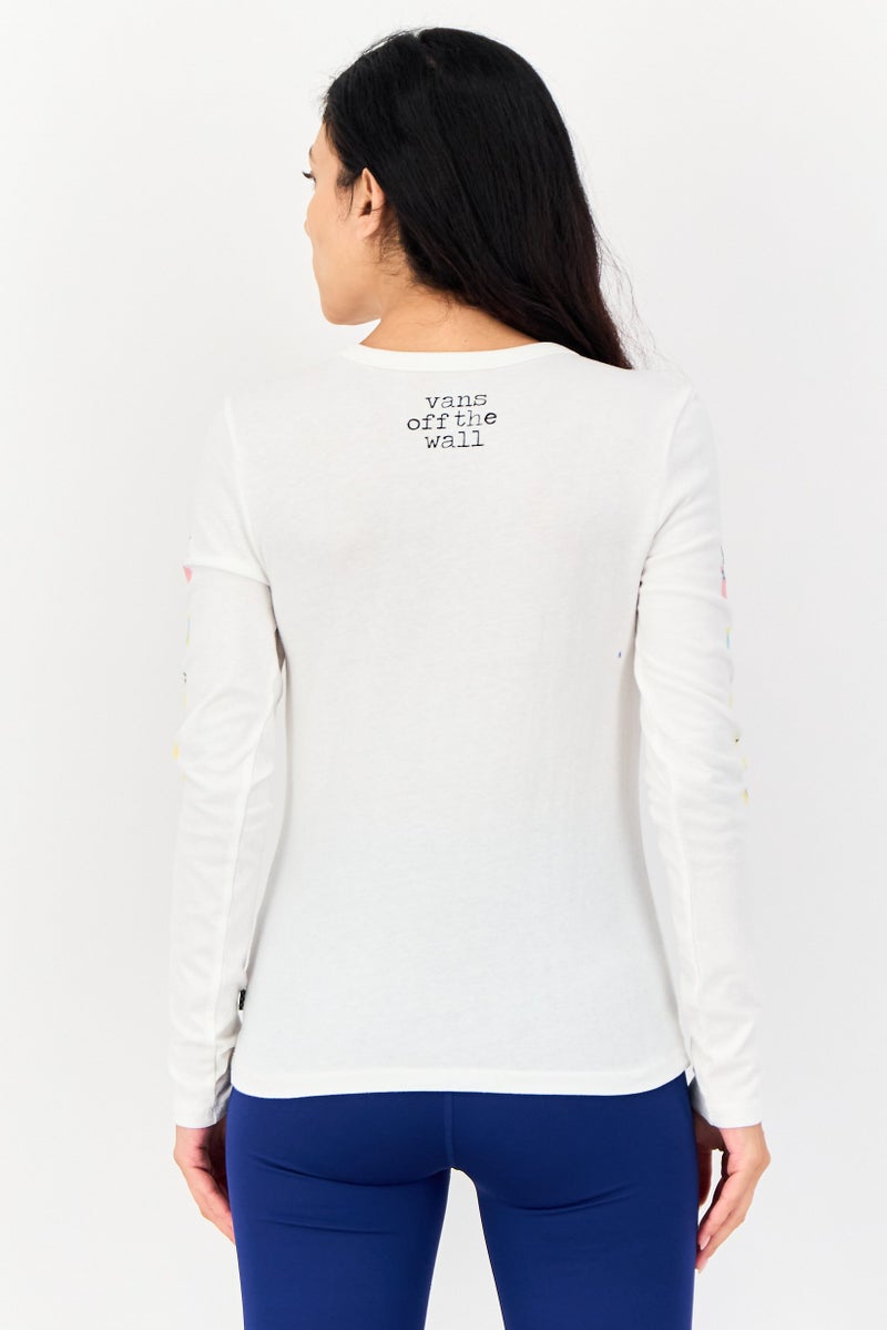 Vans x The Shinning Women Sportswear Fit Long Sleeves Outdoor T-shirt, White - Image 2