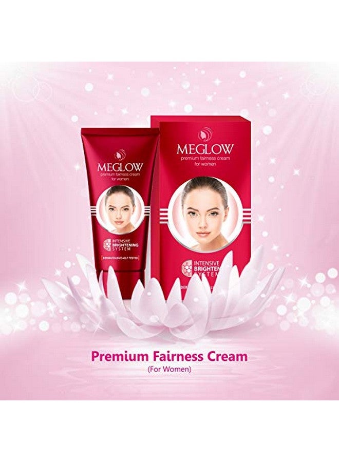 MEGLOW Premium Fairness Cream For Women 50 Gm (1) + Fruit Face Wash 70 Gm (2) With Paraben Free Formula For Glowing And Nourished Skin Combo Pack Of 3 - Image 3