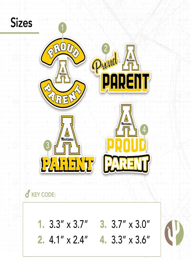 Desert Cactus Appalachian University Sticker Mountaineers App State Yosef Vinyl Decal Laptop Water Bottle Car Scrapbook Sheet (Proud Parent Sheet) - Image 3