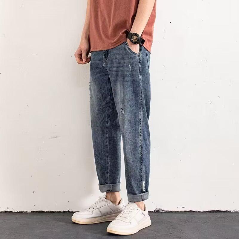 Unisex Classic Denim Jeans Loose Fit Daily Outdoor Wear - Image 2