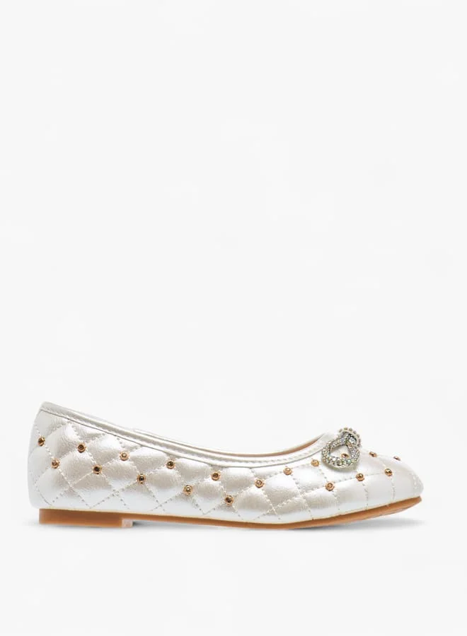 ليتل ميسي حذاء باليرينا بناتي مبطن سهل الارتداء مع فيونكة مزينة