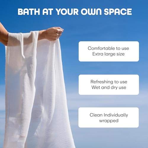 Prime Pick Disposable Towel Non Woven Shower Towel Soft Hygienic Eco Friendly Face Body Use Travel Hotel Spa Hospital Essential White Pack of 10 - Image 5