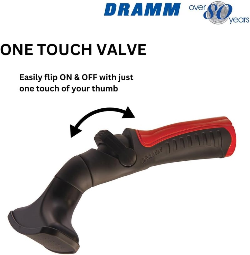 Dramm One Touch Fan Nozzle Handlheld Sprayer with Thumb Control Water Flow, Perfect for Water Restricted Areas When Watering Plants, Pots, Baskets, Vegetables, Orange - Image 3