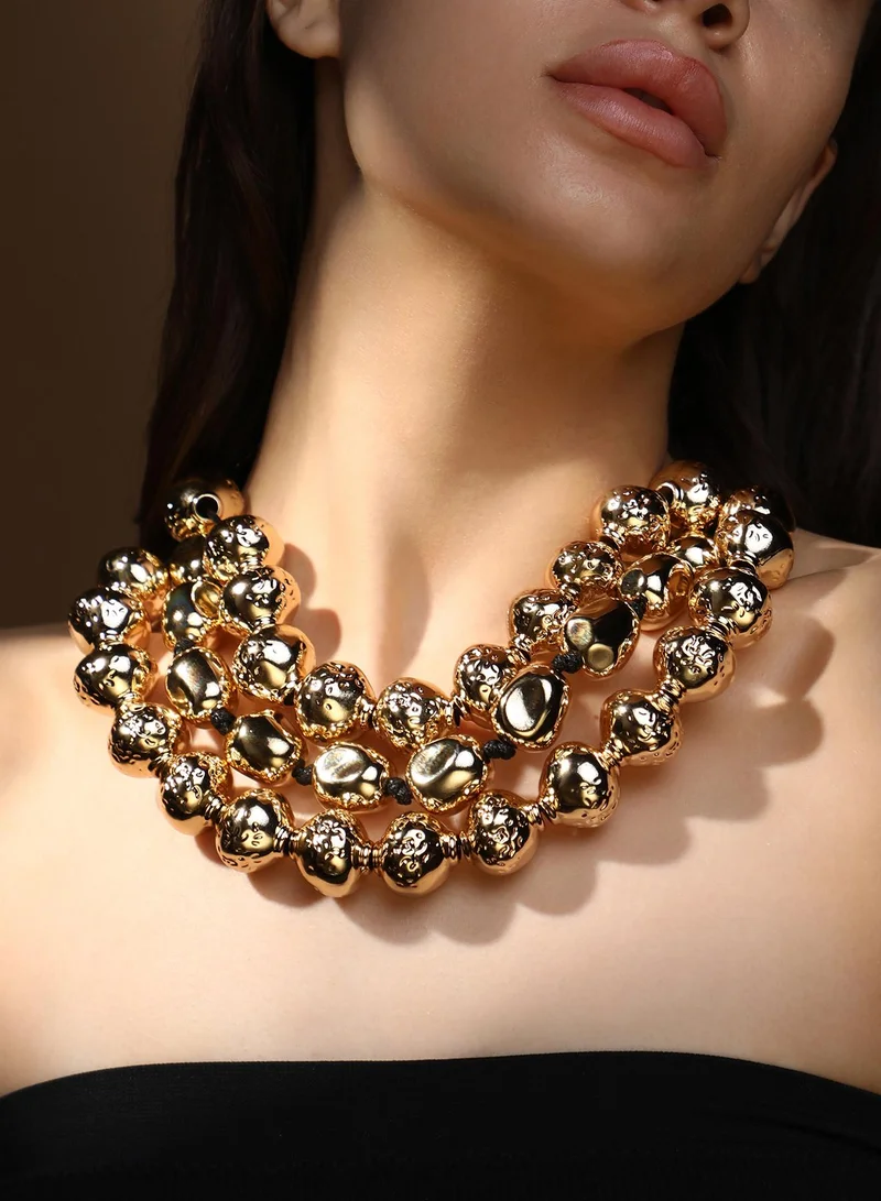 SOHI  Multi Strand Sculpted Necklace for Women | Best Price UAE