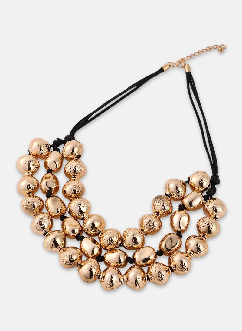 SOHI  Multi Strand Sculpted Necklace for Women | Best Price UAE