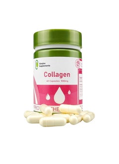 Simplee Supplements Collagen Capsules Supplement 60 Capsule 500mg  - Image 1