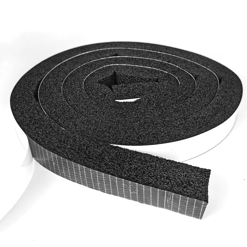 Weather Stripping Door Seal Strip 1 in x 1 in AC Insulation Tape Strong Adhesive High Reslilience Weatherproof Reduce Noise Gap Filler Foam Insulation Tape for Doors and Windows