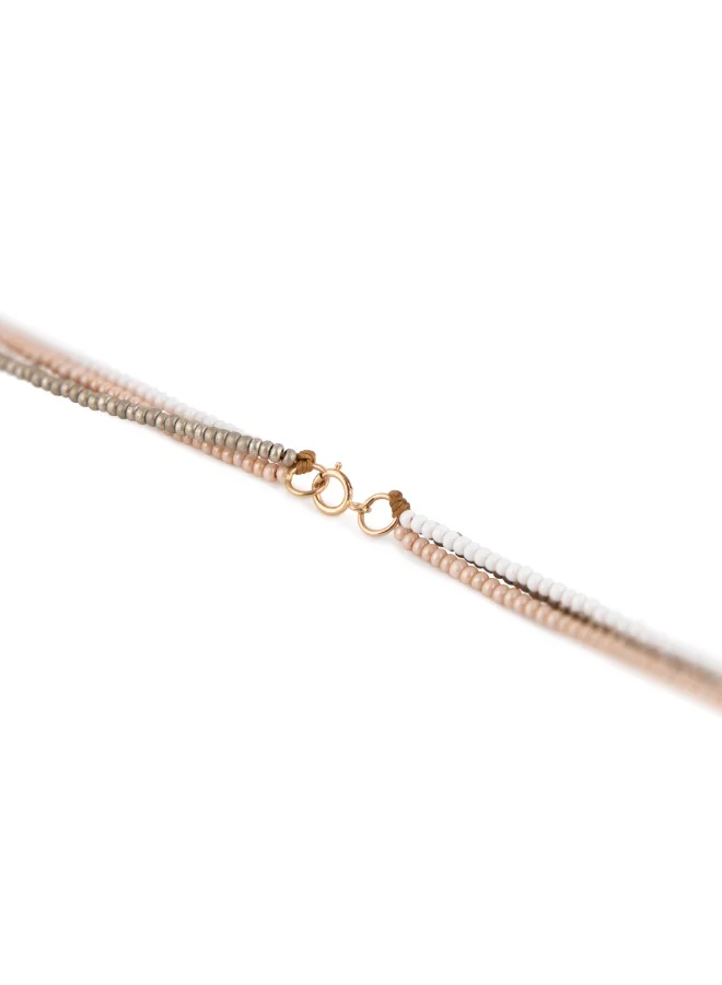 Minza  Minza “Anastasia” Women’s Necklace, 18K Gold & Czech Beads, Handmade Necklace for Women, Beaded Necklace, Jewelry for Casual & Special Occasion for Women | Best Price UAE