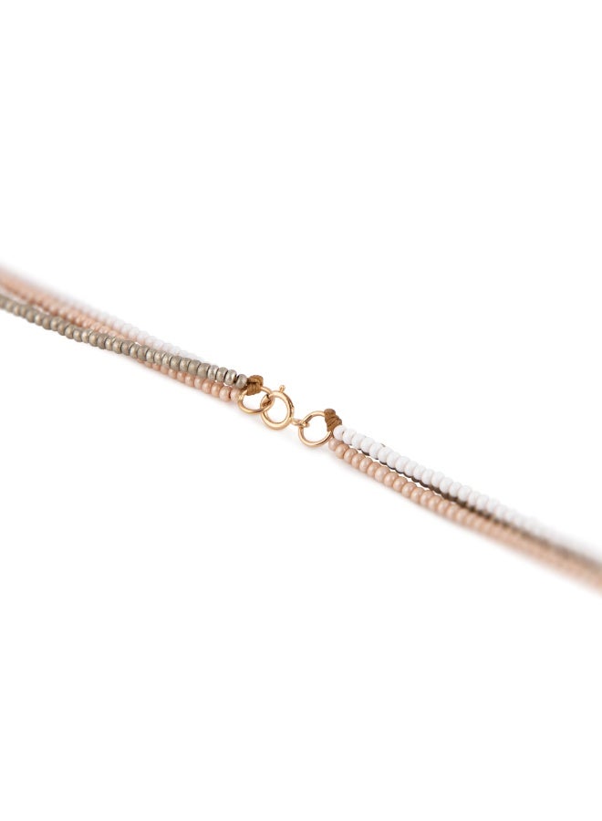 Minza “Anastasia” Women’s Necklace, 18K Gold & Czech Beads, Handmade Necklace for Women, Beaded Necklace, Jewelry for Casual & Special Occasion - Image 5