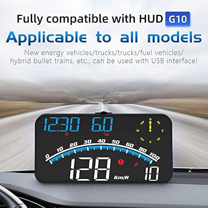 GULFLINK Universal Digital Gps Speedometer Multifunction Car Hud Heads Up Display For All Vehicles Plug And Play G10 - Image 3