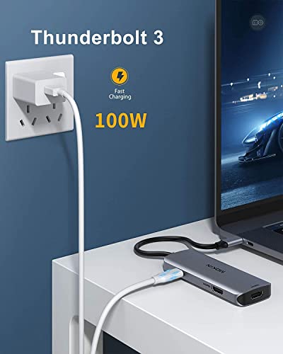 Mokin Docking Station USB C to Dual HDMI Adapter, MOKiN USB C Hub Dual HDMI Monitors for Windows,USB C Adapter with Dual HDMI,3 USB Port,PD Compatible for Dell XPS 13/15, Lenovo Yoga,etc - Image 5