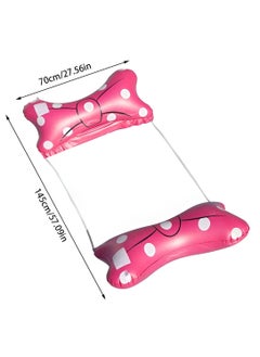 Reko Pool Hammock - Inflatable Float for Adults with Portable Air Pump - Cute Bow-Knot Lounge Chair Water Floatie  - Image 5