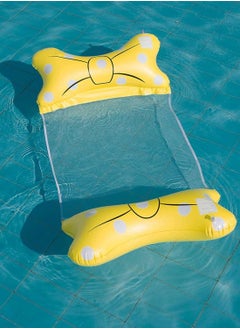 Reko Pool Hammock - Inflatable Float for Adults with Portable Air Pump - Cute Bow-Knot Lounge Chair Water Floatie  - Image 1